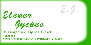 elemer gyepes business card